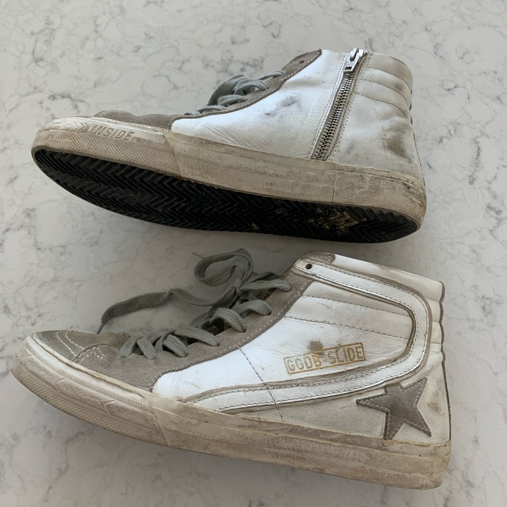 White high top Golden Goose sneakers